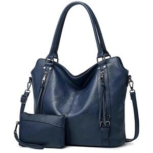 WOMEN’s PU Leather Bag 2pcs In Blue